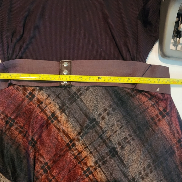 Signature Brown Dress with Plaid Bottom Size 2XL - Picture 4 of 5